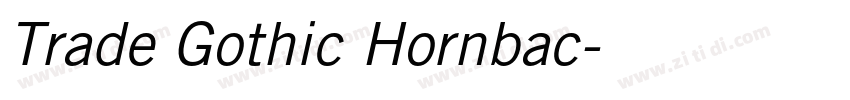 Trade Gothic Hornbac字体转换 Trade Gothic Hornbac字体转换